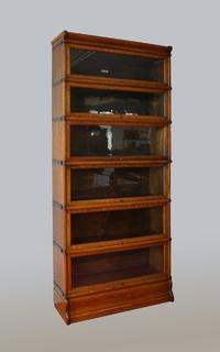 An English Oak Globe Wernicke Bookcase Having 6 Sections. 
