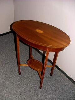 Edwardian mahogany sidetable with inlay