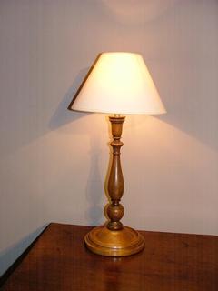 19thC mahogany lampbase