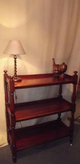 English 19thC mahogany dumb waiter. 