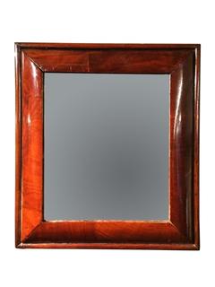 A 17 th Century William and Mary Small Figured Walnut Mirror.