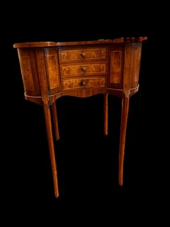 A 19th Century Burr Walnut ' Kidney-shaped ' Side Table.