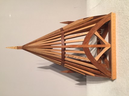 A Beautiful Architectural model of a Wooden Roof Frame
