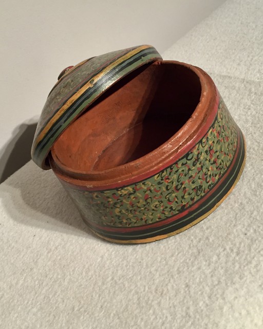 A Beautiful Kashmiri /Indian Hand Painted Box. Ca 1900