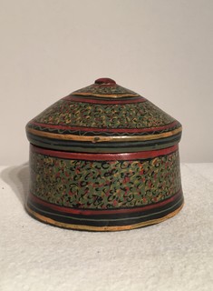 A Beautiful Kashmiri /Indian Hand Painted Box. Ca 1900