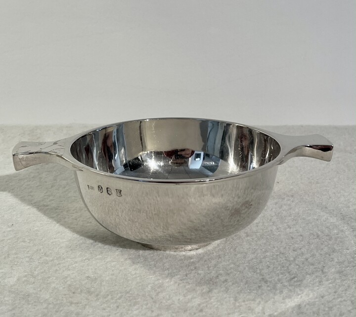 A Beautiful Scottish Sterling Silver Quaich. Birmingham, 1936, A Wilcox.