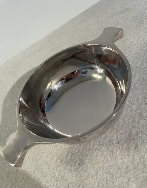 A Beautiful Scottish Sterling Silver Quaich. Birmingham, 1936, A Wilcox.