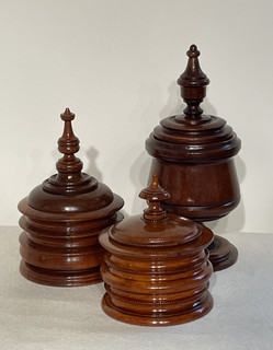 A Set of Three 19th Century Tobacco Jars.