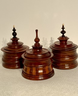 A Set of Three 19th Century Tobacco Jars.