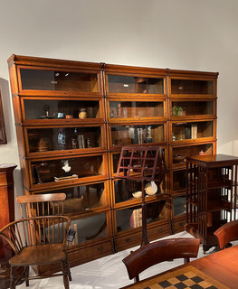 A Set of Three Very Nice Oak 19th Century Globe Wernicke Bookcases. Each Six Sections High.