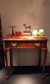 A Small English 19th Century Burr Walnut Side Table