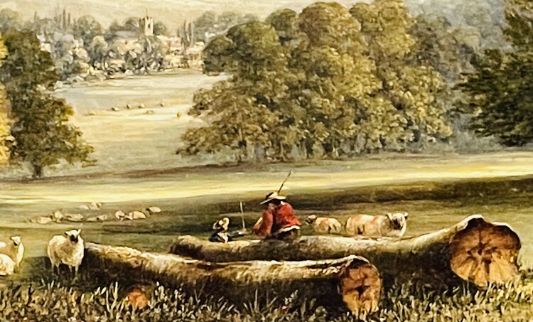 An 19th Century Landscape Painting. Oil on Canvas. English School.