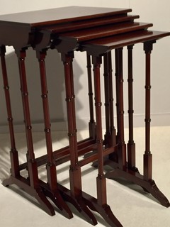 An Antique English Mahogany Nest of Tables. Set of Four.