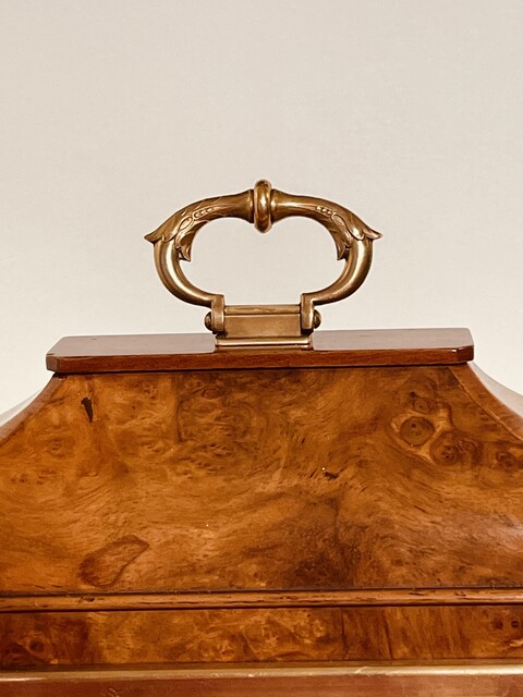 An Early 20th Century Burr Walnut ' Elliott of London ' Clock. Retailed by Garrard & Co, Regent Street, London.