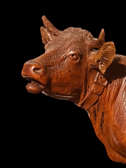 An End 19th Century Swiss Black Forest Cow
