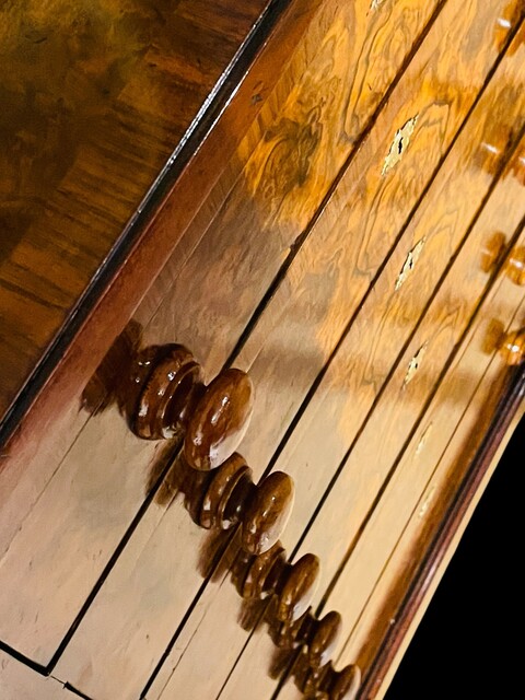An English 19th Century Burr Walnut Cabinet. 