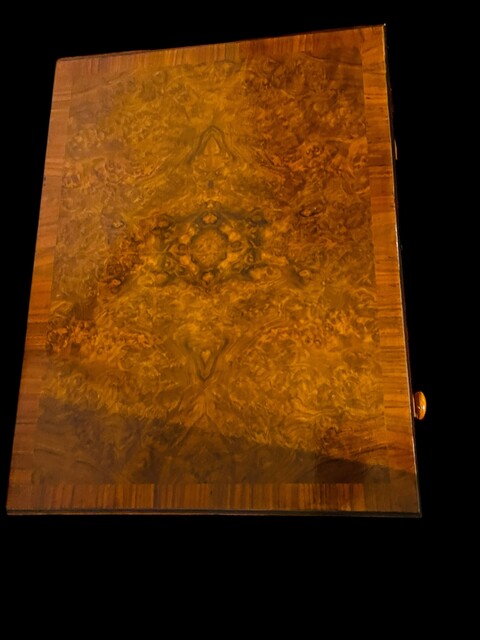 An English 19th Century Burr Walnut Cabinet. 