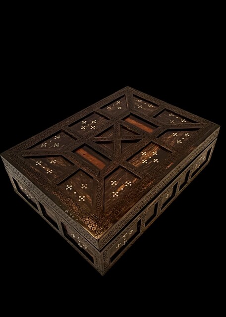 An English 19th Century Coromandel Box with Bone Inlay