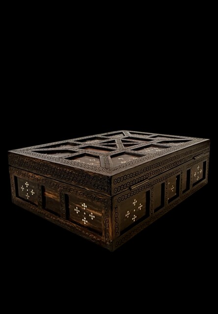 An English 19th Century Coromandel Box with Bone Inlay