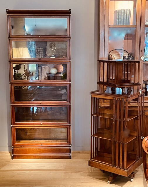 An English 19th Century Mahogany Globe Wernicke Bookcase. Six Sections High.