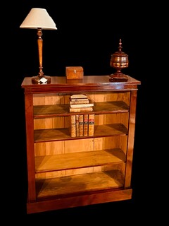 An English 19th Century Mahogany Open Bookcase.