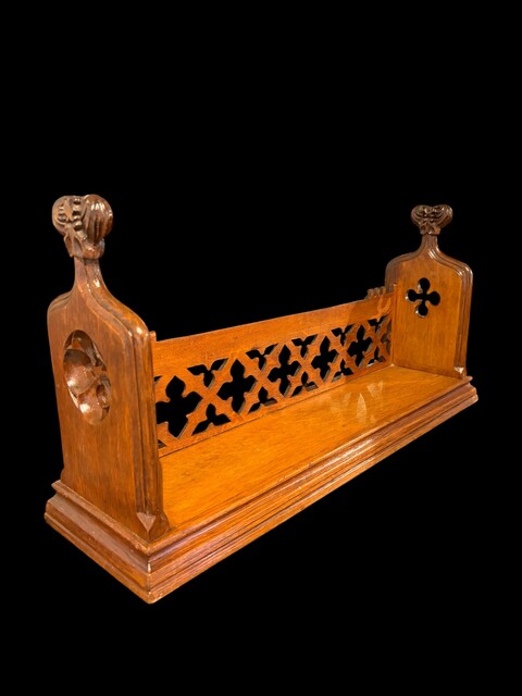 An English 19th Century Neo-Gothic Oak Book Stand.