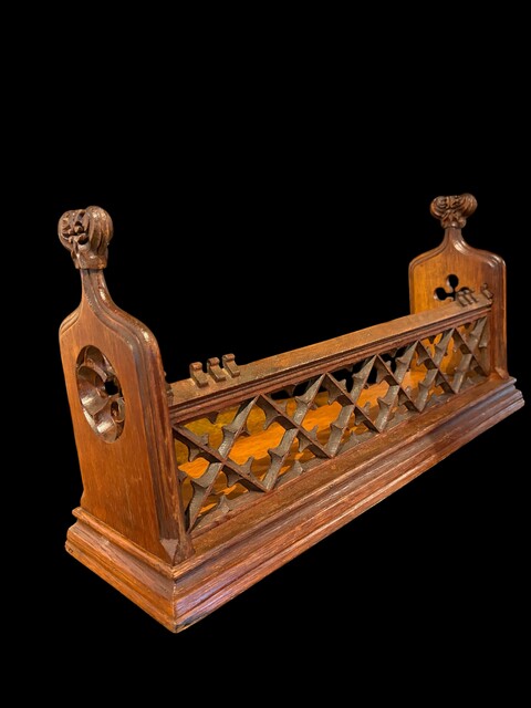 An English 19th Century Neo-Gothic Oak Book Stand.