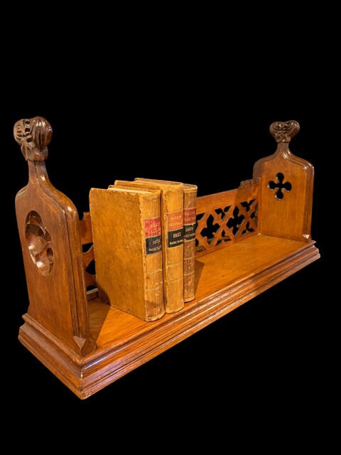 An English 19th Century Neo-Gothic Oak Book Stand.