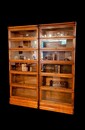 An English 19th Century Pair of Oak Globe Wernicke Bookcases. Six Sections High.