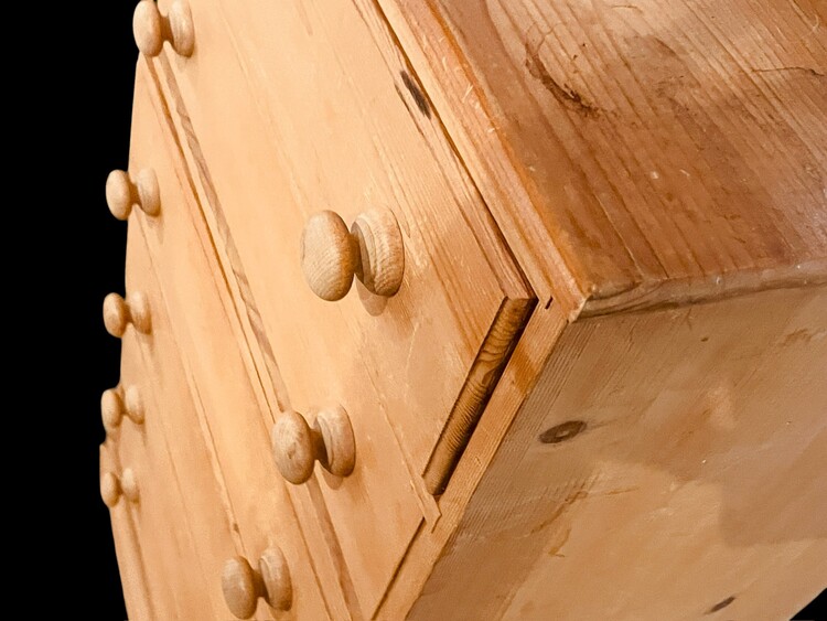 An English 19th Century Pine Wellington Chest.