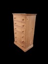 An English 19th Century Pine Wellington Chest having six graduated Drawers.