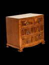 An English 19th Century Walnut Miniature Chest of Drawers. Apprentice Piece.