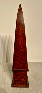 An English Antique Birds Eye Maple Obelisk. Apprentice piece.