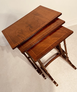 An English Antique Mahogany Nest of Tables.