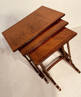 An English Antique Mahogany Nest of Tables.