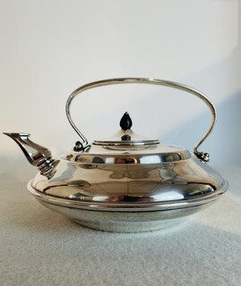 An English Arts and Crafts Silver Plated Kettle. W.A.S. Benson.
