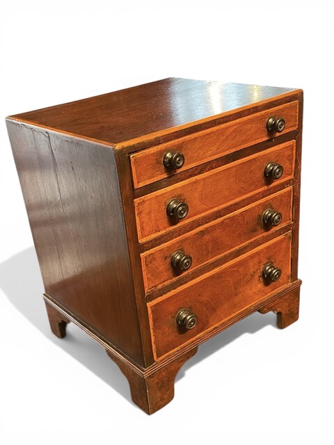 An English Early 19th Century Mahogany Apprentice Piece Chest of Drawers. Regency Period.
