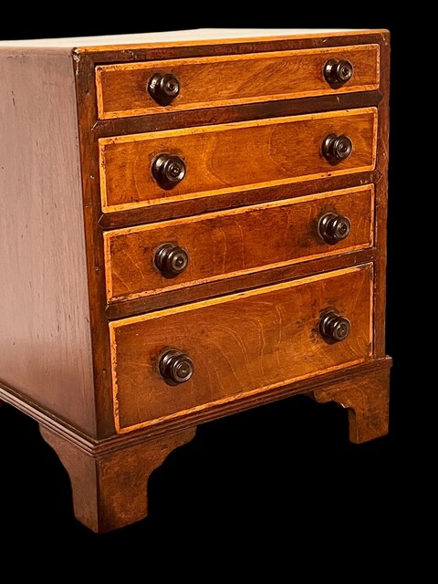 An English Early 19th Century Mahogany Apprentice Piece Chest of Drawers. Regency Period.