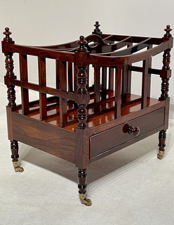 An English Early 19th Century ' Regency' Rosewood Canterbury.