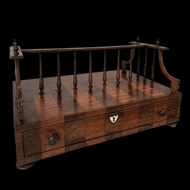 An English Early 19th Century Rosewood and Satinwood Bookstand