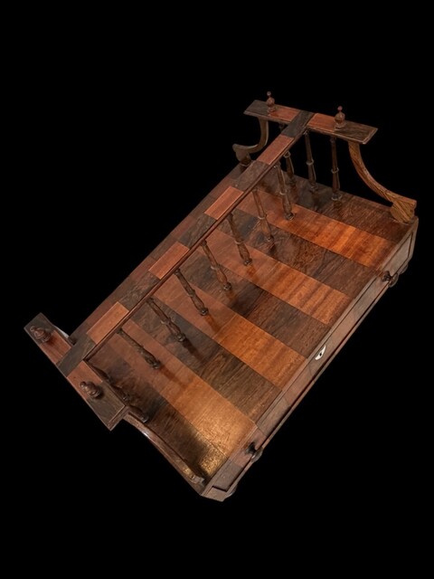 An English Early 19th Century Rosewood and Satinwood Bookstand