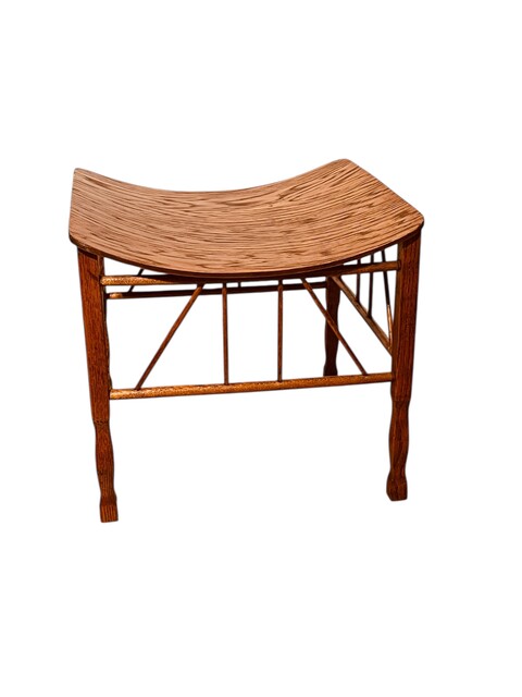 An English Early 20th Century Egyptian Revival Arts and Crafts Stool. 