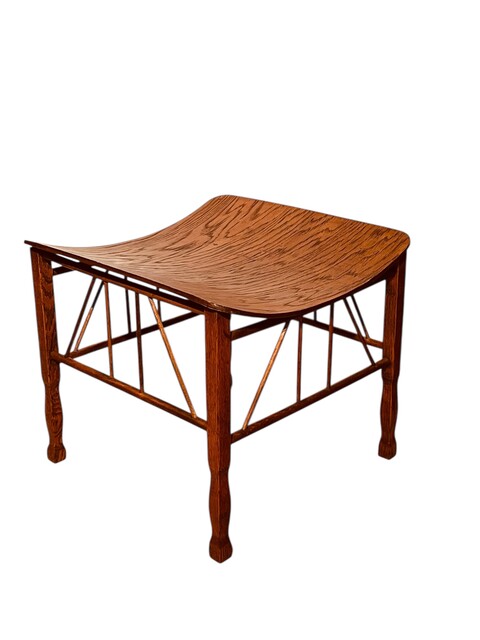 An English Early 20th Century Egyptian Revival Arts and Crafts Stool. 