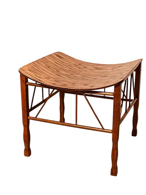 An English Early 20th Century Egyptian Revival Arts and Crafts Stool. 
