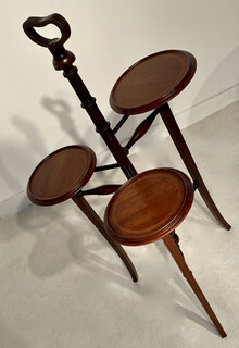 An English Edwardian Mahogany Cake Stand.