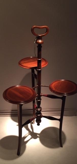 An English Edwardian Mahogany Cakestand