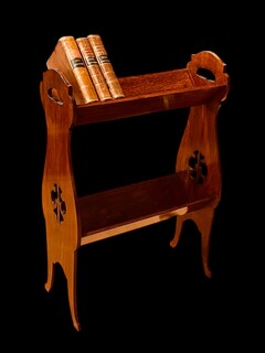 An English Edwardian Small Mahogany Book Trough/Stand.