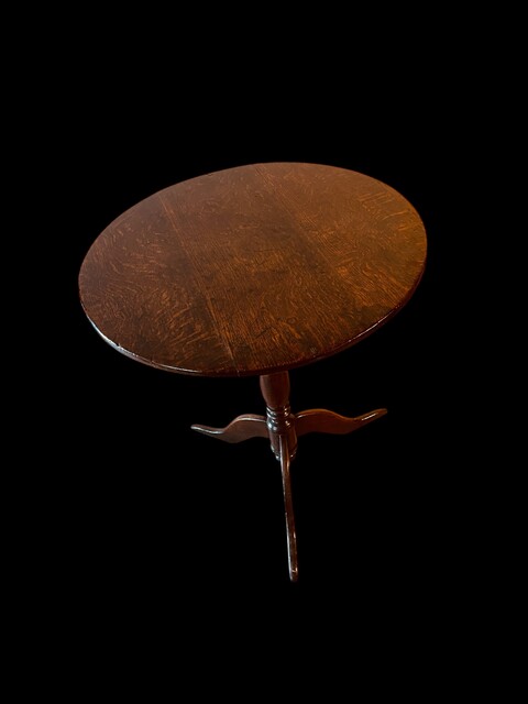 An English Mid. 18th. Century Oak Tilt-top tripod table, George II period, circa 1740.