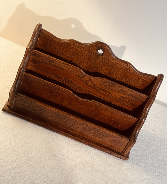 An English Small Oak Letter Rack.