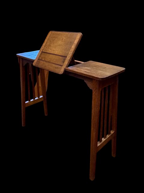 Arts & Crafts Oak Adjustable Reading Stand England, circa 1900–1915